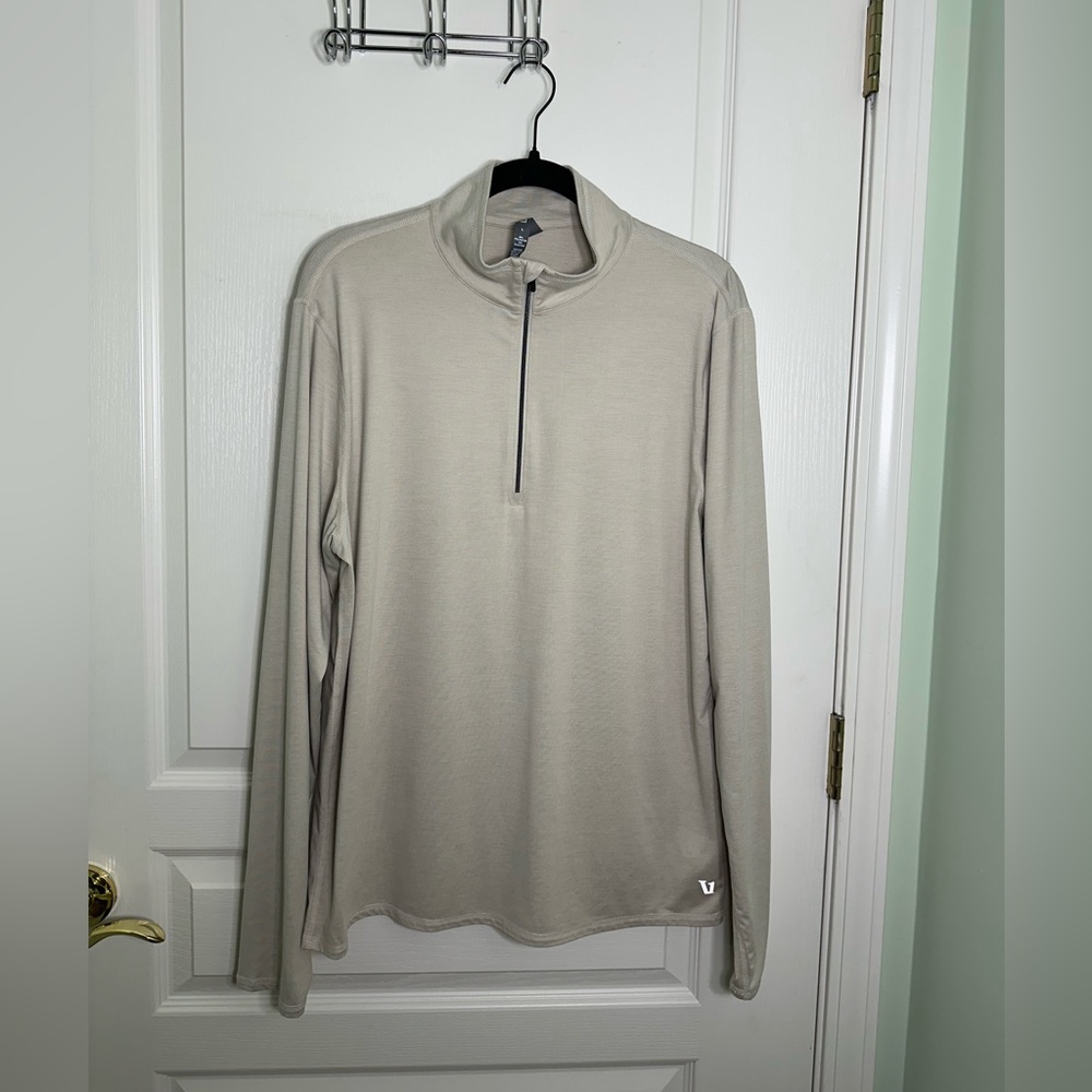 Vuori Ease Performance 1/2 Zip Suede Heather - Large